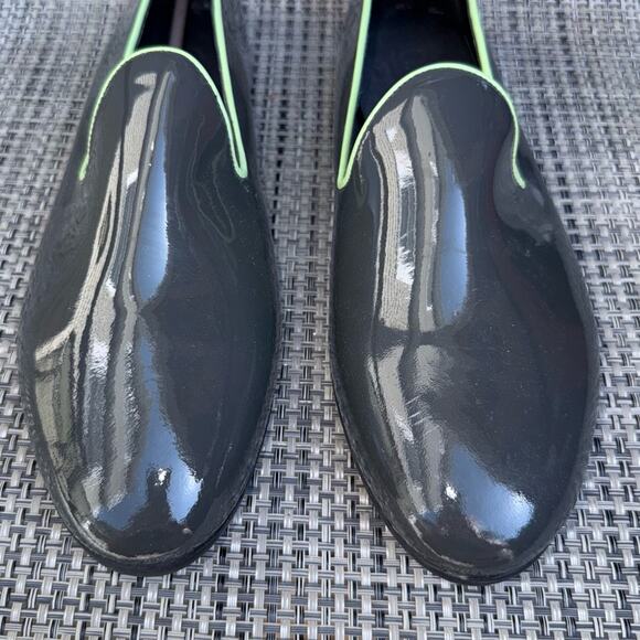 GALET Men's Patent Slip-On Loafers Forrest Green Size FR 43 / US 10 - Picture 3 of 7